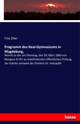 Programm des Real-Gymnasiums in Magdeburg,