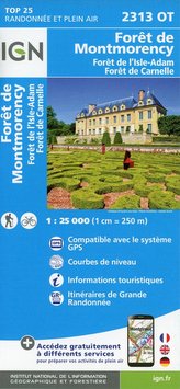 Forêts de Montmorency de l\'Isle-Adam et de Carnelle 1:25 000