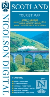 Nicolson Map: Scotland Tourist Map 1 : 480 000
