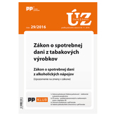 UZZ 29/2016 Zákon o spotrebnej dani z tabakových výrobkov