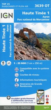 Haute Tinée 1 Auron Parc National du Mercantour 1:25 000
