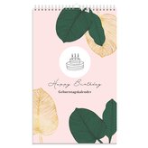 Geburtstagskalender immerwährend | Jahresunabhängiger Kalender für Geburtstage in rosa | Geburtstagsübersicht zum Aufhängen mit