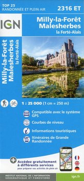 Milly-la-Forêt Malesherbes la Ferté-Alais 1:25 000