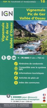 Vignemale - Pic de Ger - Vallée d\'Ossau 1:75 000