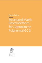 Structured Matrix Based Methods for Approximate Polynomial GCD