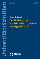 Der Widerruf des Haustürbeitritts zu einer Fondsgesellschaft