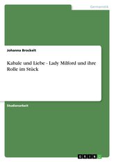 Kabale und Liebe - Lady Milford und ihre Rolle im Stück