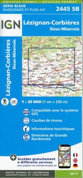 Lézignan-Corbières-Rieux-Minervois 1:25 000