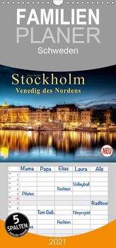 Stockholm - Venedig des Nordens  - Familienplaner hoch (Wandkalender 2021 , 21 cm x 45 cm, hoch)