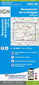 Beaumont-de-Lomagne.Saint-Clar 1:25 000