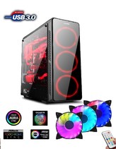 1stCOOL skříň GAMER 3 Aura ARGB, Middle Tower, AU, USB 3.0 + Set FAN ARGB, bez zdroje