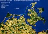 Landschaften aus dem Weltraum Rügen und Vorpommersche Boddenlandschaft Satellitenbildkarte 1:100.000
