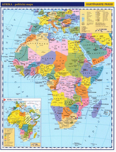 Afrika - příruční politická mapa A3/1:33 mil.