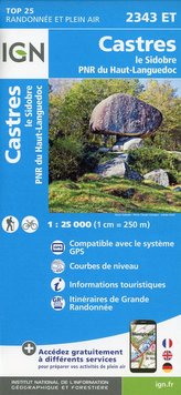 Castres.le Sidobre.PNR du Haut Languedoc 1:25 000