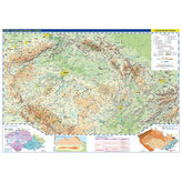 Česká republika - školní nástěnná fyzická  mapa 1:375 tis./136x96 cm