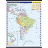 Jižní Amerika - školní nástěnná politická mapa 1:10 mil./96x126,5 cm