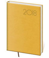 Diář 2018 - Print/denní B6/žlutá