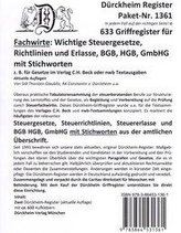 Paket STEUERFACHWIRT: 633 DürckheimRegister® für die Fachwirtprüfung