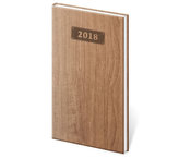 Diář 2018 - Wood/kapesní/týdenní/světle hnědá