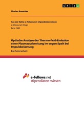 Optische Analyse der Thermo-Feld-Emission einer Plasmaausbreitung im engen Spalt bei Impulsbelastung