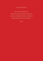 Staatsbibliothek zu Berlin - Preussischer Kulturbesitz. Kataloge der Handschriftenabteilung / Die Handschriften der Signaturenre