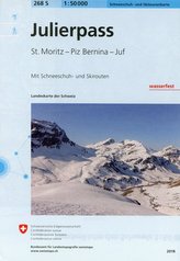 Swisstopo 1 : 50 000 Julierpass - Pass Dal Güglia Skitourenkarte