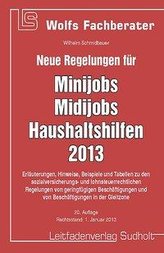 Neue Regelungen für Minijob, Midijobs, Haushaltshilfen 2013