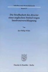 Die Strafbarkeit des director einer englischen limited wegen Insolvenzverschleppung