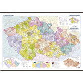 Česká republika - školní nástěnná administrativní mapa  1:375 tis./136x96 cm