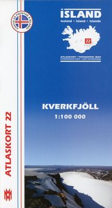 Island Atlaskort 22 Kverkfjöll 1:100.000