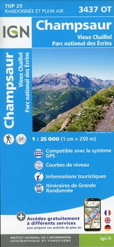 Champsaur - Vieux Chaillol - Parc des Ecrins 1 : 25 000