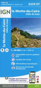 La Motte-Du-Caire.Vallee Du Sasse 1:25 000