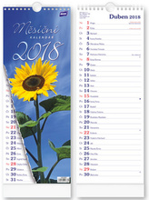 Měsíční vázanka 2018 - nástěnný kalendář