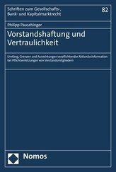 Vorstandshaftung und Vertraulichkeit