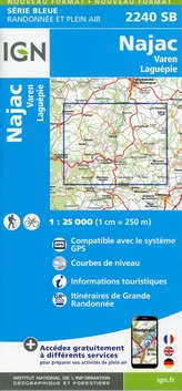 Najac.Varen-Laguépie 1:25 000