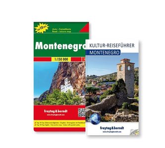 Montenegro Set, Kulturführer + Autokarte 1:150.000 Montenegro Set, Kulturführer + Autokarte 1:150.000