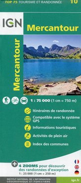 IGN 75 000 Touristische Wanderkarte 10 Mercantour