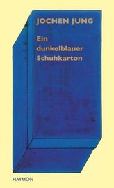 Ein dunkelblauer Schuhkarton