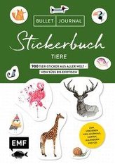 Bullet Journal Stickerbuch - Tiere: 900 Tiere aus aller Welt -von süß bis exotisch