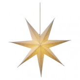 LED vánoční hvězda papírová bílá, 75cm