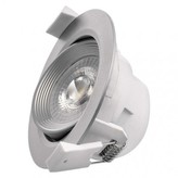 LED bodové svítidlo stříbrné, kruh 7W teplá bílá