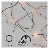 LED vánoční nano řetěz zelený, 4m, venkovní, jantarová, čas.