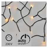 LED vánoční řetěz pulzující, 12m, jantarová, časovač