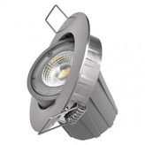 LED bodové svítidlo Exclusive stříbrné, kruh 8W teplá bílá