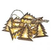 LED vánoční girlanda – stromky 3D, 2× AA, teplá b., časovač