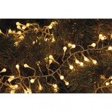 LED vánoční řetěz – ježek, 2,4m, venkovní, teplá bílá, čas.