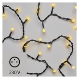 LED vánoční cherry řetěz – kuličky, 5m, vnitřní, teplá bílá