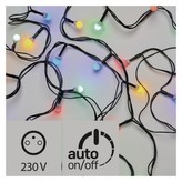 LED vánoční cherry řetěz – kuličky, 20m, multicolor, časovač