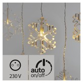 LED vánoční závěs – vločky, 80cm, venkovní, teplá bílá, čas.