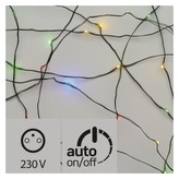 LED vánoční nano řetěz zelený, 4m, venkovní, multicolor,čas.